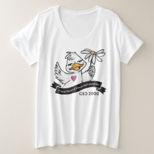 Solo-Ducky-Muster Große Größe T-Shirt
