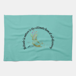 Solo in der Natur die ultimative Form der Selbstfi Geschirrtuch