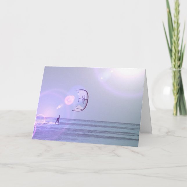 Solo Kiteboard Greeting Card Karte (Vorderseite)