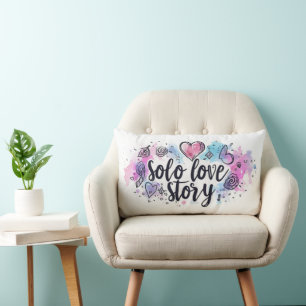 Solo Liebe Story Niedlich Slogan Lendenkissen