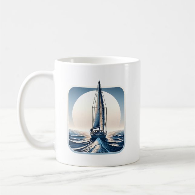 Solo segelt auf der Welt Kaffeetasse (Links)
