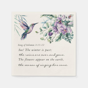 Solomon 2:11-12 Hummingbird Blume Bibrs Serviette