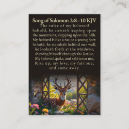 Solomon 2:8-10, 13 und John 6:40 KJV Card Visitenkarte