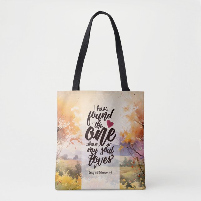 Solomon 3:4 Ich habe die Eine Bibel gefunden Tasche (Vorderseite)