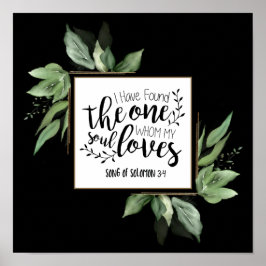 Solomon 3:4 Ich habe die Eine Hochzeit gefunden Poster