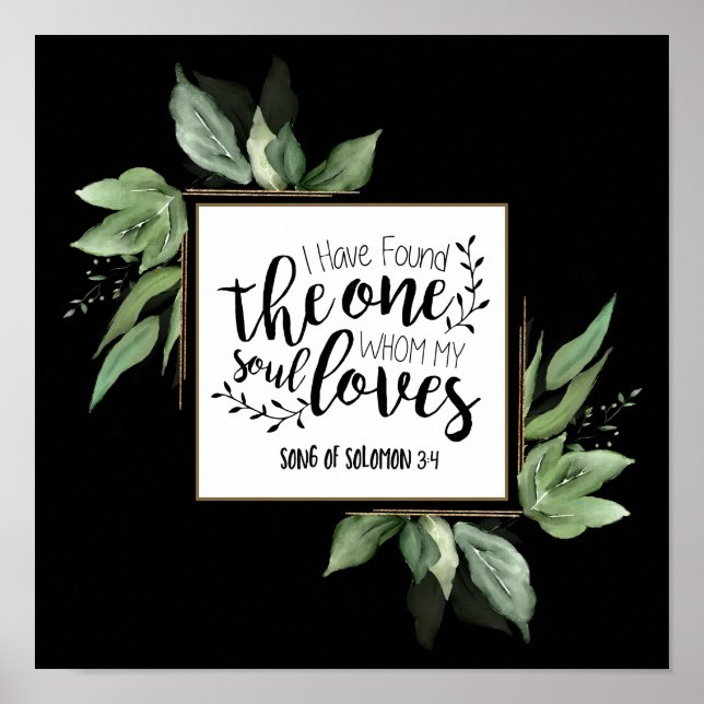 Solomon 3:4 Ich habe die Eine Hochzeit gefunden Poster (Vorne)