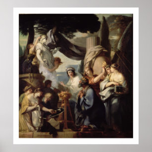 Solomon, der ein Opfer zu den Idolen bringt Poster