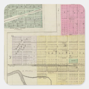Solomon, Enterprise, Dillon, Detroit, Kansas Quadratischer Aufkleber