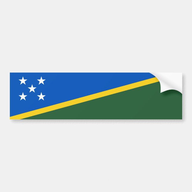 Solomon Islands Flag Autoaufkleber (Vorne)