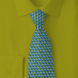 Solomon Islands Flag Brick Pattern Krawatte