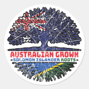 Solomon Islands Islander Australien Flagge Runder Aufkleber
