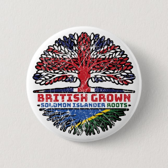 Solomon Islands Solomon Islander British UK Tree Button (Vorderseite)