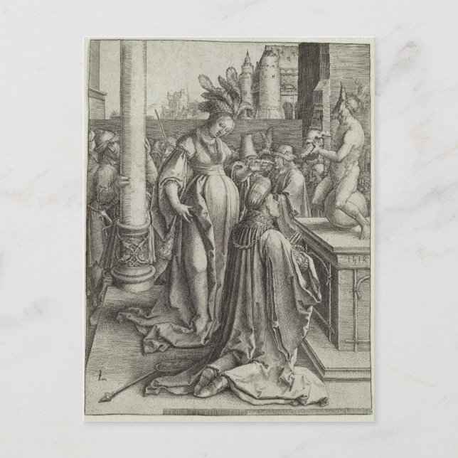 Solomon Prays vor Graven Image, c.1514 Postkarte (Vorderseite)