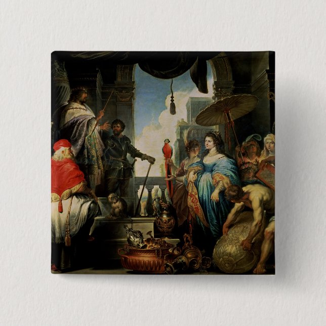 Solomon und die Königin von Sheba Button (Vorderseite)