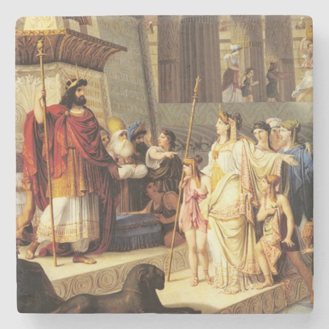 Solomon und die Königin von Sheba - Giovanni De Mi Steinuntersetzer (Vorderseite)