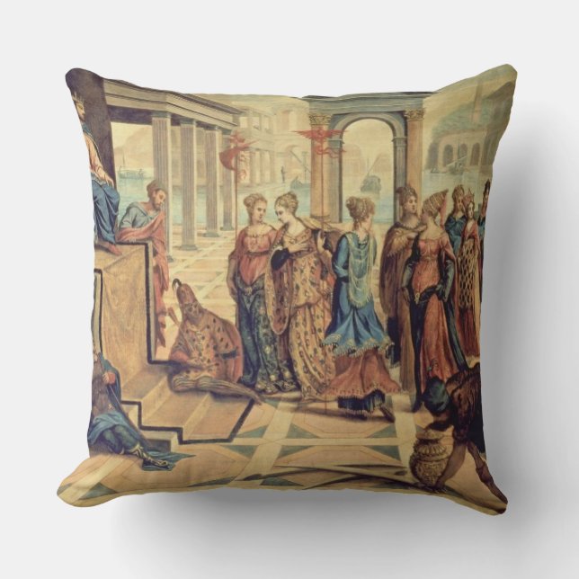 Solomon und die Königin von Sheba Kissen (Vorderseite)