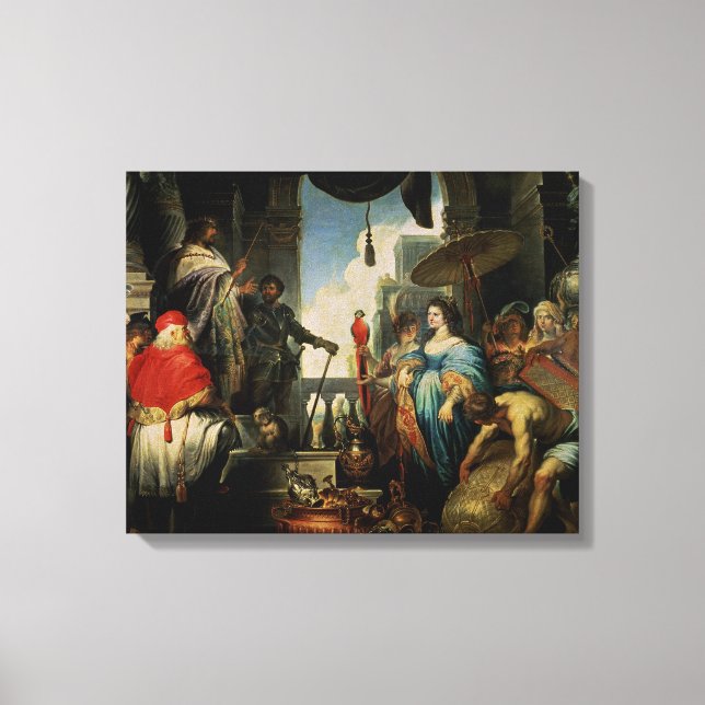 Solomon und die Königin von Sheba Leinwanddruck (Vorderseite)