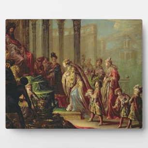 Solomon und die Königin von Sheba oder Esther vor  Fotoplatte