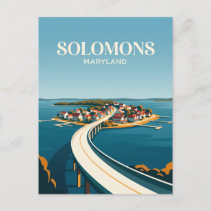 Solomons Island Maryland Postkarte