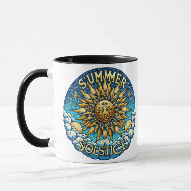 Solstice d'été Mug noire 11oz (Gauche)