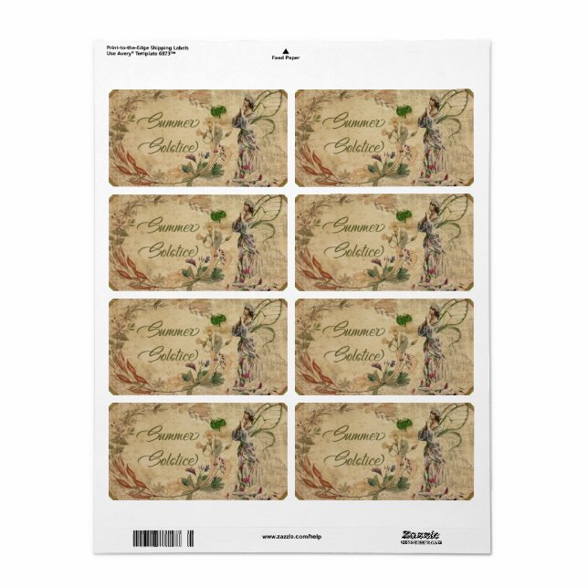 Solstice d'été Sabbat Étiquettes (Feuille entière)