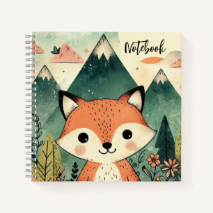 Solstice Fox - Sonnenuntergang in den Kakteen Wild Notizbuch