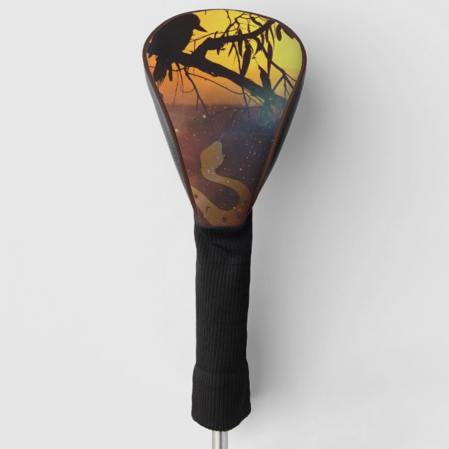 Solstice Kookaburra Silhouette Celestial Snake Golf Headcover (Vorderseite)