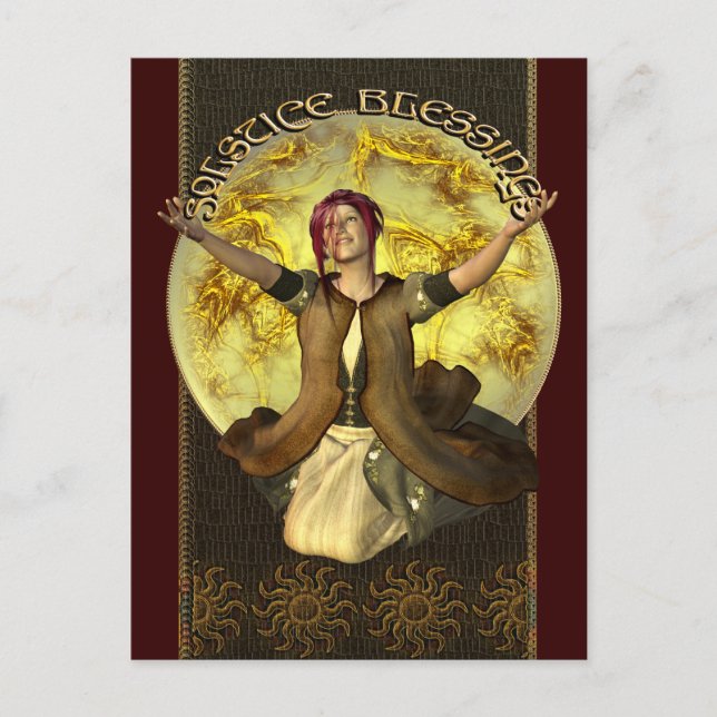 Solstice Segnungen Postkarte (Vorderseite)
