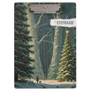 Solstice Spruce Personalisiert Weihnachten Klemmbrett