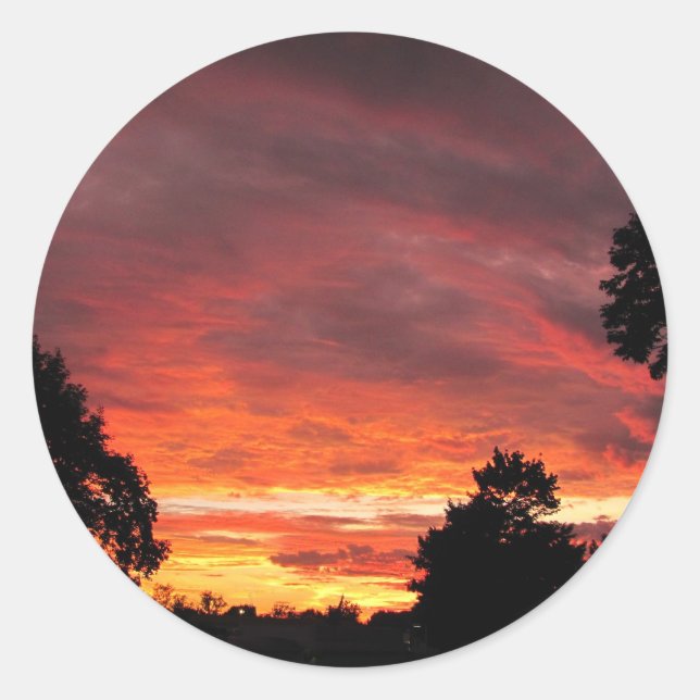 Solstice Sunset ~ Aufkleber (Vorderseite)