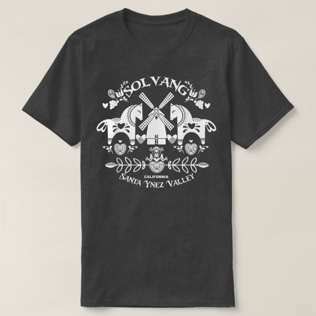 Solvang California Santa Ynez Tal im dänischen Sti T-Shirt (Design vorne)