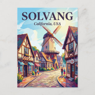 Solvang, Kalifornien USA Postkarte