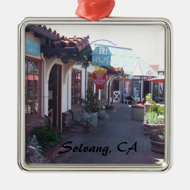 Solvang Kalifornien Verzierung Ornament Aus Metall (Vorne)
