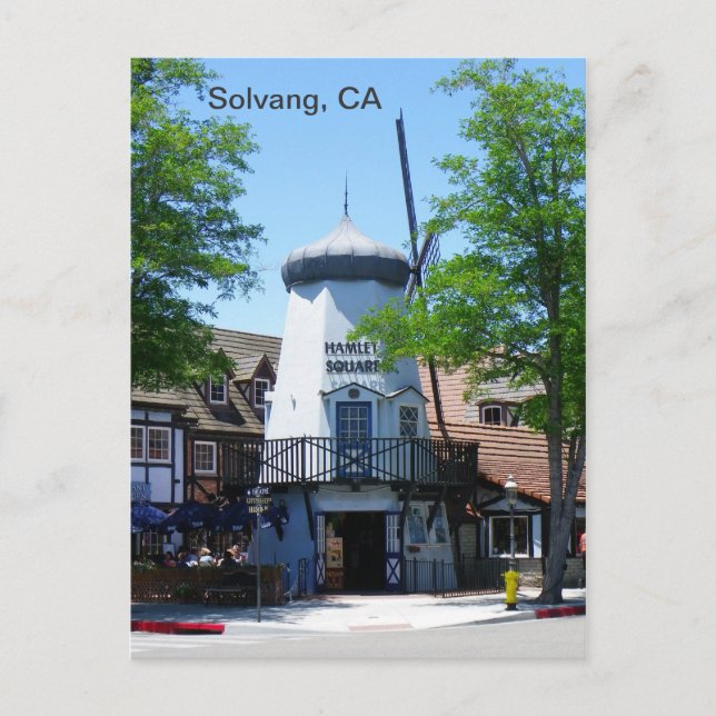 Solvang Windmill Postcard! Postkarte (Vorderseite)