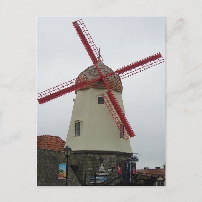 Solvang Windmill Postkarte (Vorderseite)