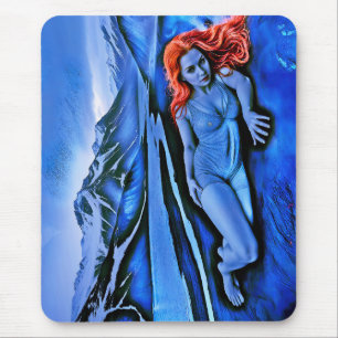"Sólvátra" - Flamme unter Eis Mousepad