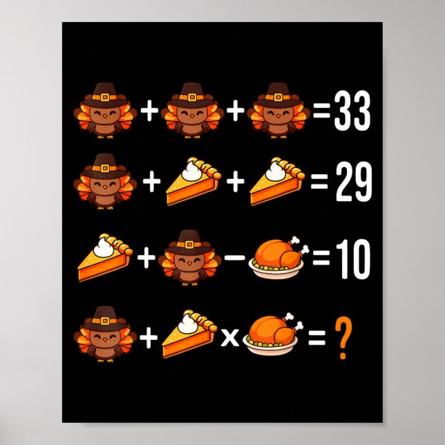 Solve The Problem Funny 67 Meme Brainrot Math Teac Poster (Vorne)