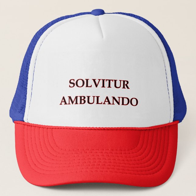 SOLVITUR AMBULANDO Hat Truckerkappe (Vorderseite)