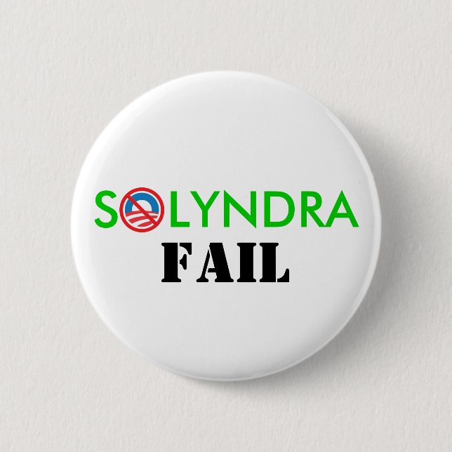 Solyndra VERSAGEN Button (Vorderseite)