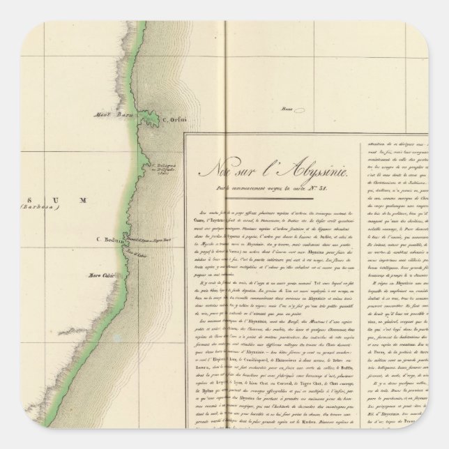 Somalia, Afrika 34 Quadratischer Aufkleber (Vorderseite)