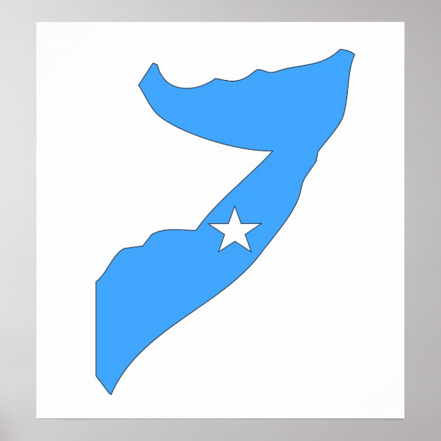 Somalia-Flag-Karte Poster (Vorne)