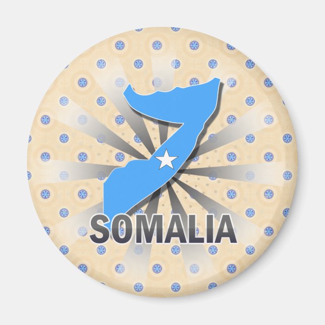 Somalia Flag Map 2.0 Magnet (Vorne)