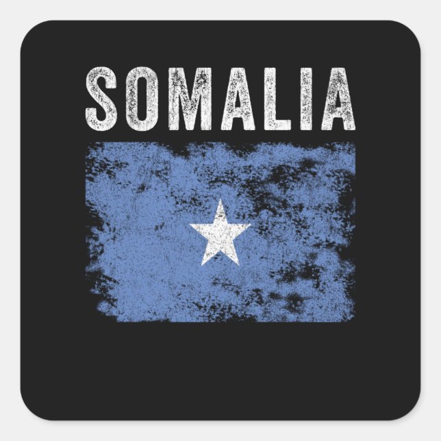 Somalia Flag Not - somalische Flagge Quadratischer Aufkleber (Vorderseite)