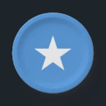 Somalia Flag Pappteller<br><div class="desc">Patriotic flag of Somalia.</div>