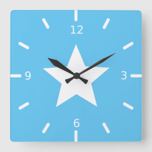 Somalia flag  quadratische wanduhr