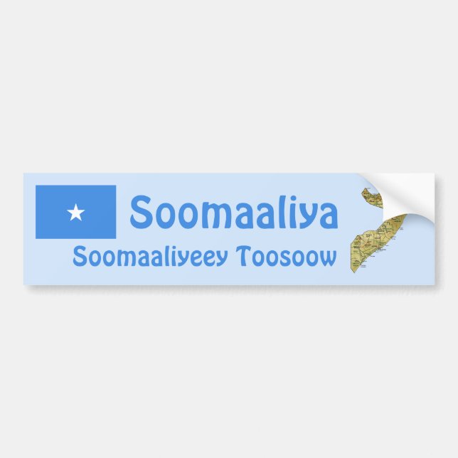 Somalia-Flagge + Karten-Autoaufkleber Autoaufkleber (Vorne)