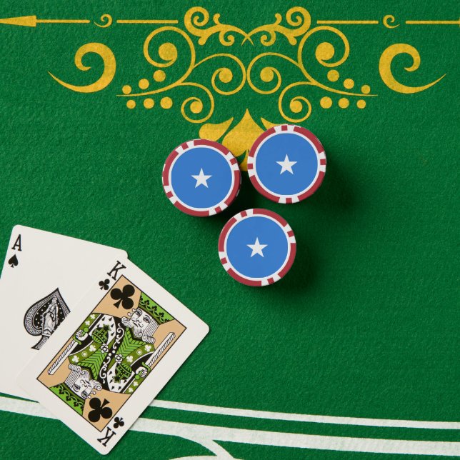 Somalia-Flagge Pokerchips (Pokertisch (Stapel))