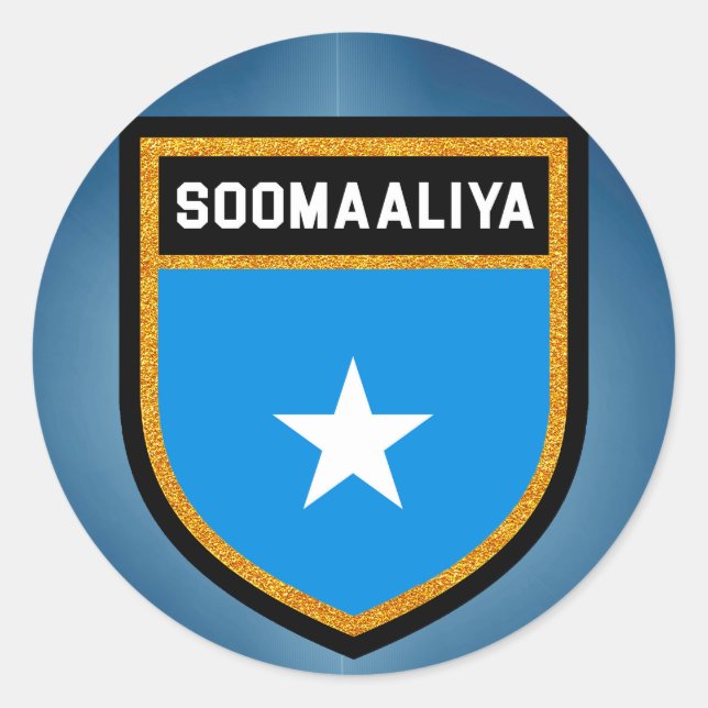 Somalia-Flagge Runder Aufkleber (Vorderseite)