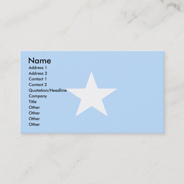 Somalia-Flagge Visitenkarte (Vorderseite)