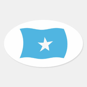 Somalia-Flaggen-Aufkleber Ovaler Aufkleber